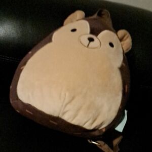 Cute Brown and Tan Plush Backpack